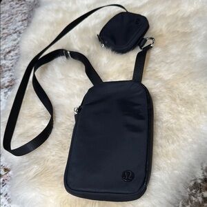 lululemon athletica Black Crossbody Bag with Adjustable Strap